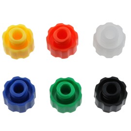 LUORNG 120pcs 6 Colours Polypropylene Dispensing Syringe Plug Syringe Tip Cap Laboratory Supply for Dispensing Bottle Lightweight Syringes Brass Syringes