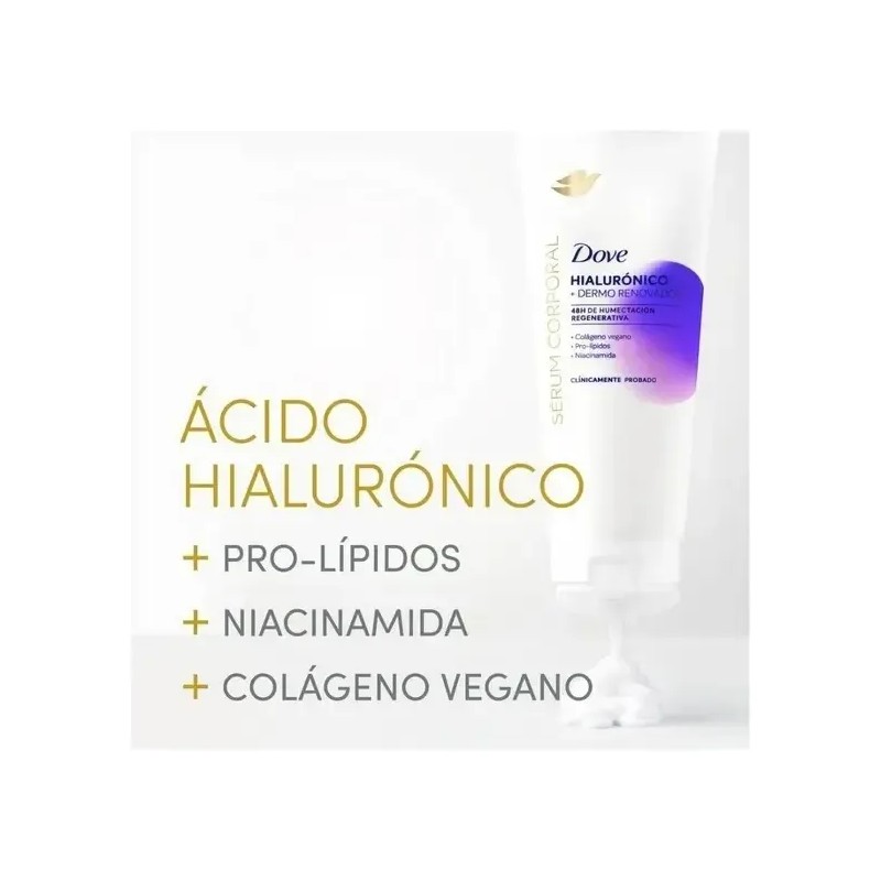 2 Sérum Corporal Dove Hialurónico Dermo Renovador 200ml