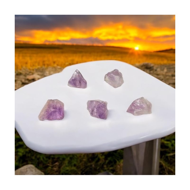 Pandiui23 Natrlicher Amethyst, 20 bis 30 mm, 5 Stck, Amethyst,