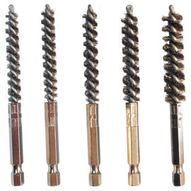 Stainless Steel Pipe, Hole, Barrel and Tube Brush 4'' Overall X 2'' Brush Part X 6MM Dia,7MM Dia,8MM Dia,9MM Dia and 10MM Diameter Brush 5 Piece Set