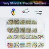  2680pcs 3D Rhinestone Nail Parts, Acrylic Crystal AB, Polyform