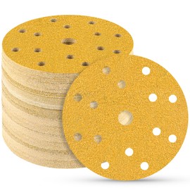 STEBRUAM 40pcs 150mm Sanding Discs,40 Grit 6 inch 15 Holes Hook and Loop Sanding Pads for Random Orbital Sander Pads and All Oscillating Tools