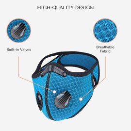 FuturePPE Mesh PRIMO Reusable Sport Mask with Activated Carbon Filter - Ultimate Protection for Dust, Pollen, & More