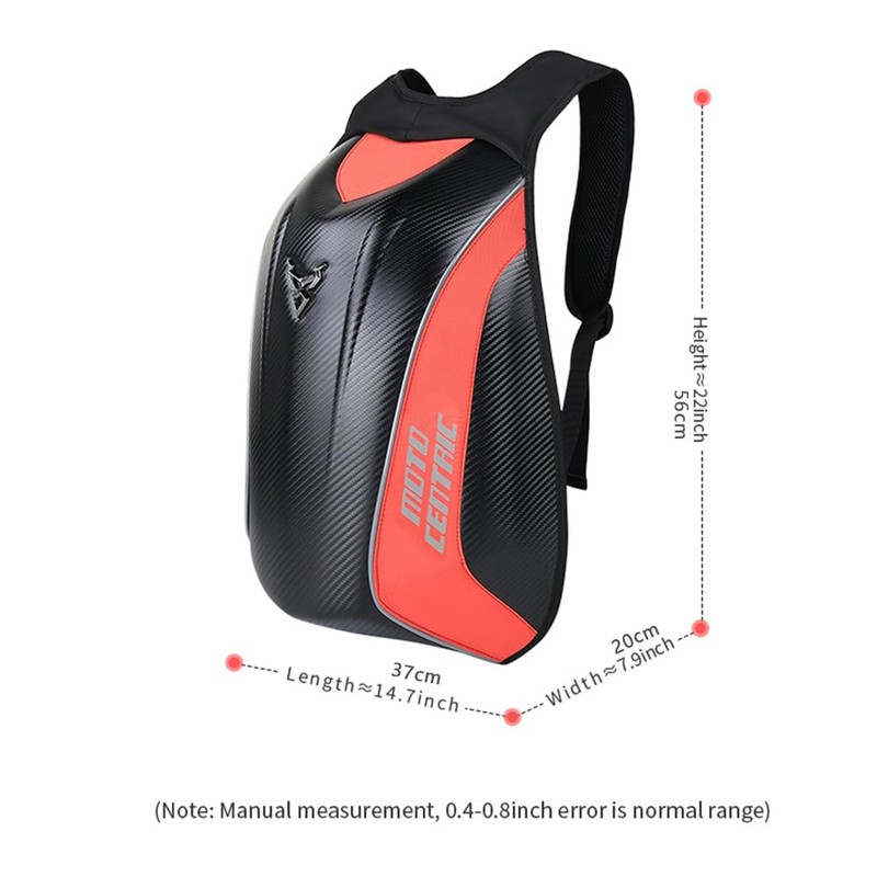 mjmoto Motorcycle Backpack Waterproof Large Capacity Carbon Fiber Rider Backpack