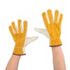 Garden Cowhide Gloves Puncture Proof Wearproof Full Finger Leather Gloves