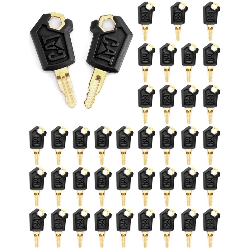 QWORK 5P8500 Keys, 40 Pack Ignition Keys Compatible with Caterpillar