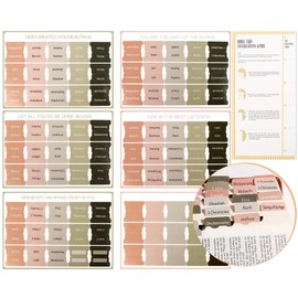 Laminated Large Print Bible for Women, 90 Pieces Vintages Small Bible Tabs Index Tabs Bookmarks Study Supplies Guide Kit, Baptism Christian Gifts for Men Boys Beginner Easy to Read