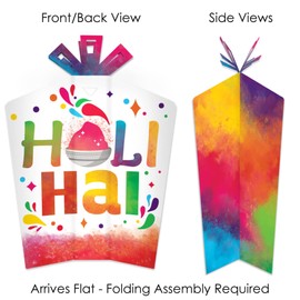 Big Dot of Happiness Holi Hai - Table Decorations - Festival of Colors Party Fold and Flare Centerpieces - 10 Count