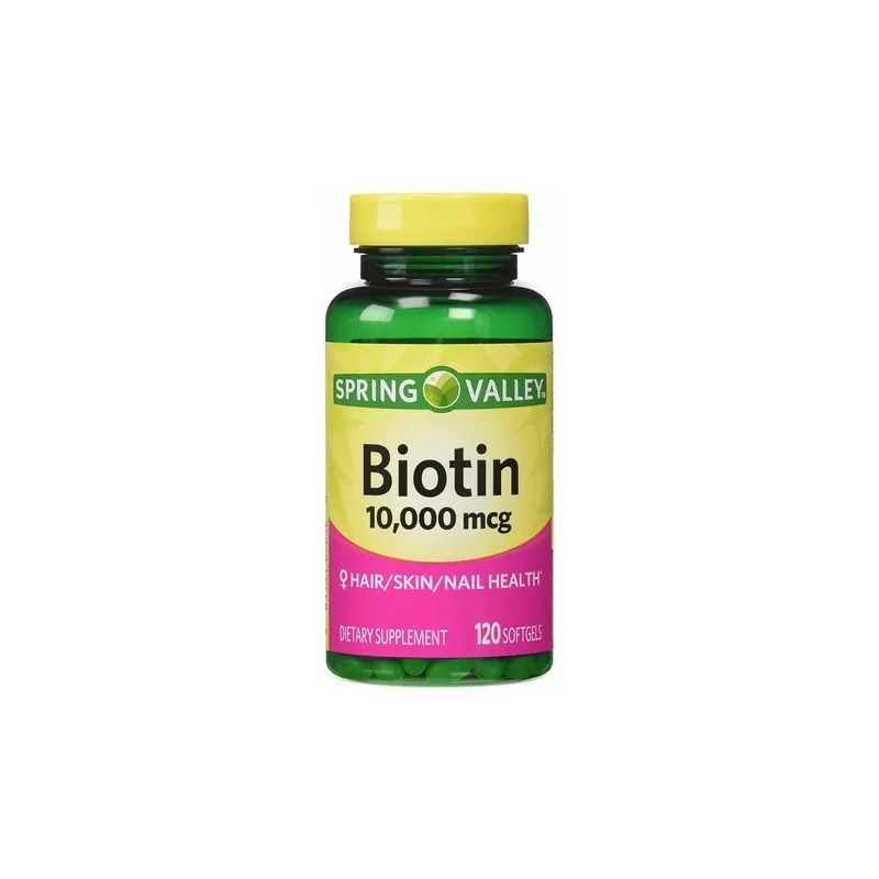Biotina 10,000mcg (120 Cápsulas) Cabello Hermoso, Uñas Y Piel Sabor