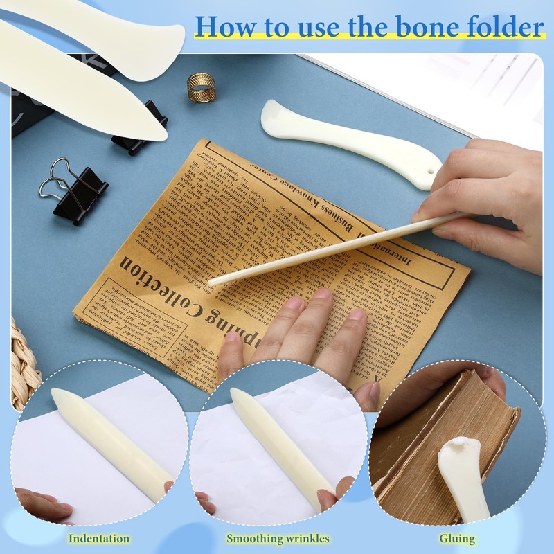 Axmru 33 Pcs Book Binding Kits, 4 Pcs Bone Folder