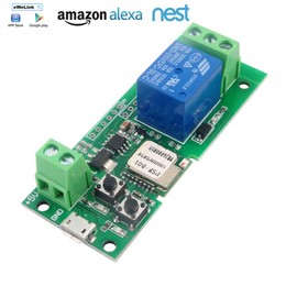 MHCOZY WiFi Wireless Smart Switch Relay Module for Smart Home 5V 5V/12V，Ba applied to access control, turn on PC, garage door (5v)