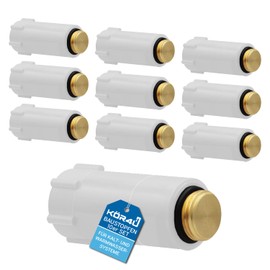 kör4u Set of 10 Construction Plugs, 3/4 Inch, White, Plastic with Metal Thread Insert, Test Plug, Push Plug