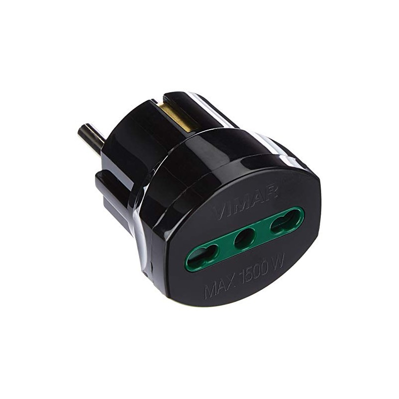 VIMAR Power Supply Plug Schuko Socket 10/16 Black