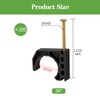 200 Pack 3/4" Half Clamps J-Hook with Nails Set, J