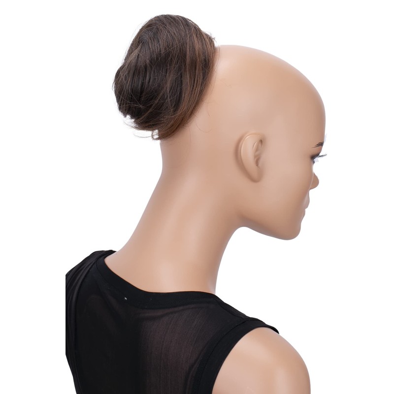 CAISHA Bun Hairpiece Ponytail Hepburn-Bun Scrunchie Updo Brown Mix DC4