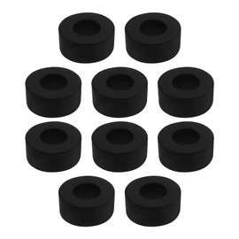 The Lord of the Tools Pack of 10 Rubber Spacers M10 Flat Washers 20 mm Outer Diameter 10 mm Inner Diameter 8 mm Thickness Round Anti-Vibration Spacer Rubber Bushing Washers