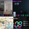 KOSUMOSU LED Wall Clock 15" RGB Digital LED Clock for