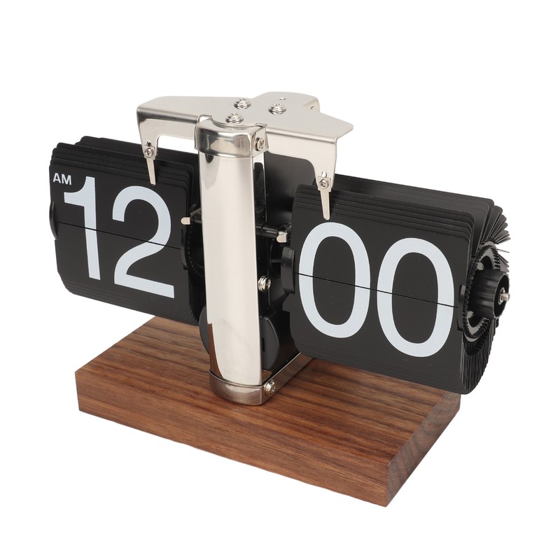 Digital Flip Down Clock Retro Automatic Turning Battery Operated Mechanical
