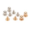 200 Set Chicago Screws 0.3x0.2in Pure Copper Glossy Durable Round