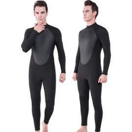 REALON Wetsuit Men 3/2mm Neoprene Full Body Scuba Diving Suits,Adult Long Sleeves Warm Wet Suit for Cold Water Sports