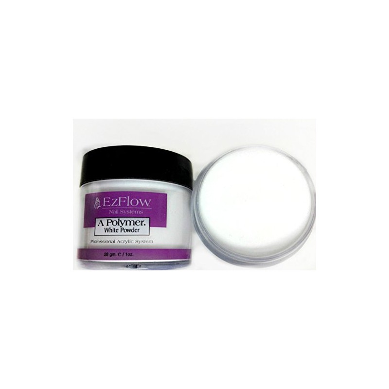 EZ Flow A Polymer White False Nails, 0.75 Ounce