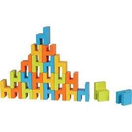 Goki 56662 Balance and 24 Chairs Wood 3.5 cm