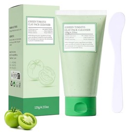 Green Tomato Clay Mask, Mascarilla de Arcilla para Cara, Limpieza Facial Profunda y Minimización de Poros, Hidratante, para Todo Tipo de Piel (Con Cuc