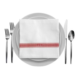Premium Cloth Napkins by Carlo Lamperti Italy (Set of 4) 100% Cotton Red Striped Napkins 20x20 Soft Durable, Cloth Dinner Napkins, Machine Washable, Table Linens Napkins