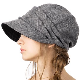 Loo&c Women’s Hat, Large Size, Cool Touch, Cheryl UV Casket, Full Shade, UV Protection, Spring and Summer, UV Protection, Wide Brim, Gray, Free (22.0 - 22.8 inches (56 - 58 cm))