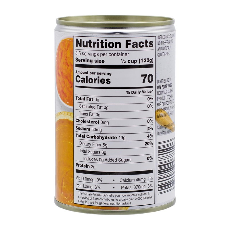 MW Polar All Natural Pumpkin, 15 Ounce (Pack of 12)