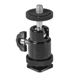 Julius Studio [2-Pack] 360 Degree Angle Adjustable Mini Ball Adapter with Standard 1/4 Inch Screw Thread for Monopod, Tripod, DSLR Camera, Cellphone Holder, and Lighting Accessories, JSAG429