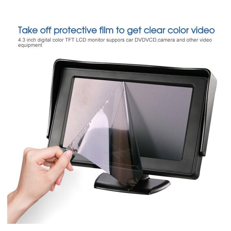 LEDON 4.3" HD Monitor Reverse Camera Rear View Backup Parking