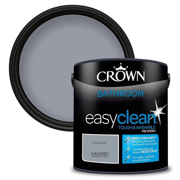 Crown Easyclean Bathroom Mid Sheen 2.5L Blue Gravel