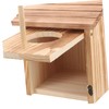 BUGUUYO Wooden Bird House Nesting Box for Birds Outdoor Feeding