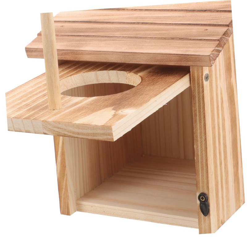 BUGUUYO Wooden Bird House Nesting Box for Birds Outdoor Feeding