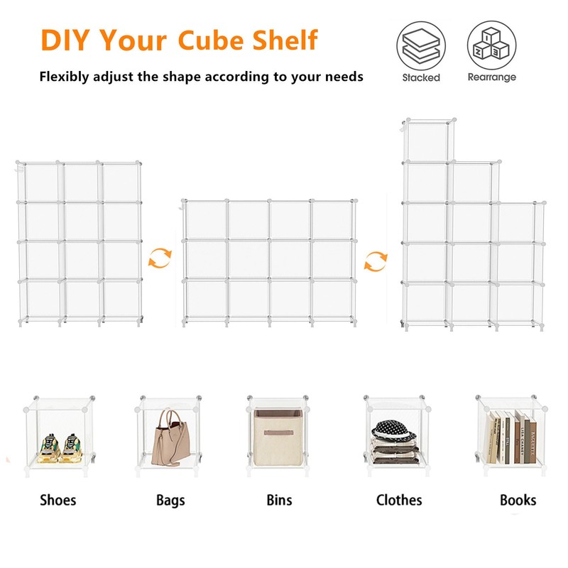 AWTATOS Cube Storage Organizer, Closet Organizers and Storage, 12 Cube