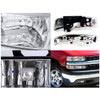 Spec-D Tuning Chrome Headlights Bumper Lamps + Clear Fog Light