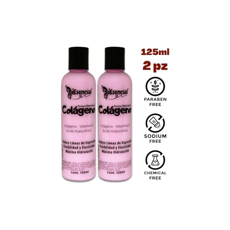 Crema Hidratante Natural de Colágeno con Acido Hialurónico (125ml (2pz))