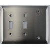 Mulberry Princess Style Satin Stainless Steel Three Gang Combo Wall