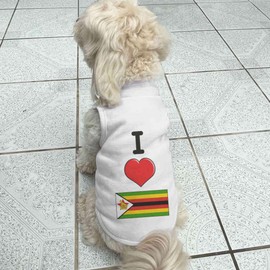 'I Love Zimbabwe' Pet Dog/Cat T-Shirt (PT00094955)