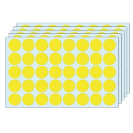 1000 Pieces, 25mm - Yellow Dot Stickers, Round Circle Sticky Dots Labels