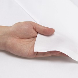 KIYOHARA TY17A-1M Sheeting Fabric, Plain, Approx. 42.5 inches (108 cm) x 3.3 ft (1 m), Col.W, White