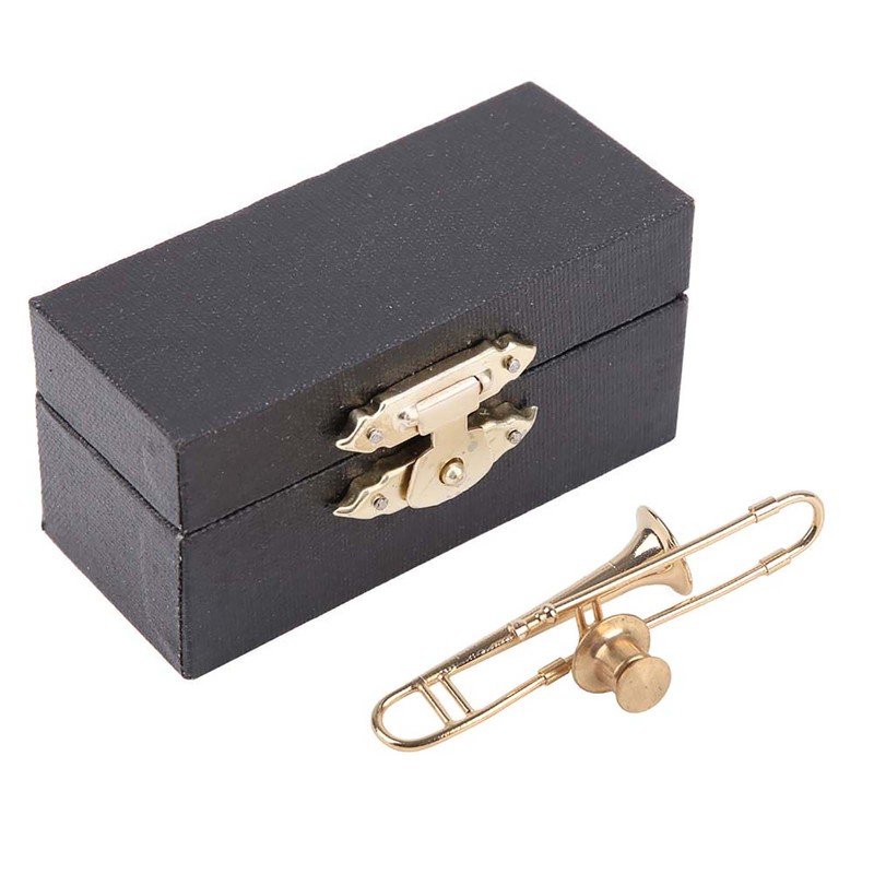 Mini Unique Gold Plating Musical Instrument Brooch Gift Decoration with