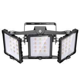 150W 2024 Plus New Upgraded LED Outdoor Flood Light, 15000LM 6000K Daylight White IP66 Waterproof, Stadium Lights, 3 Heads Adjustable Outdoor Floodlight Security Lights for Yards, Patios, Street