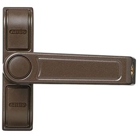 ABUS Window Additional Lock 2410 – Safety Lock with Swivel Latch for Single-Leaf Windows, Various Locking – ABUS Security Level 6 – 89620 – Brown