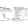 TONE Ratchet Handle Repair Kit RK-RH2H Drive 0.25 inch (6.35