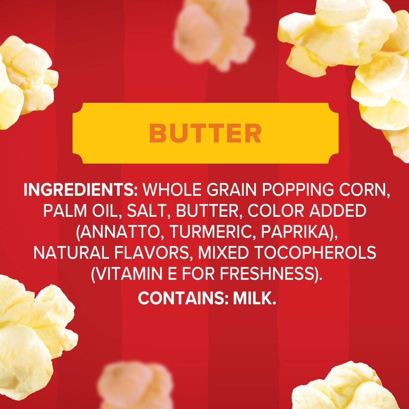 Orville Redenbacher’s Microwave Popcorn, Butter Flavor, 3g Fiber Per Serving,