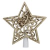 Northlight 10" Lighted Brown Star with Cut-Out Design Christmas Tree