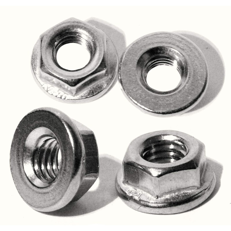 Flange Nuts without Locking Teeth (Smooth) M6 DIN 6923 Stainless