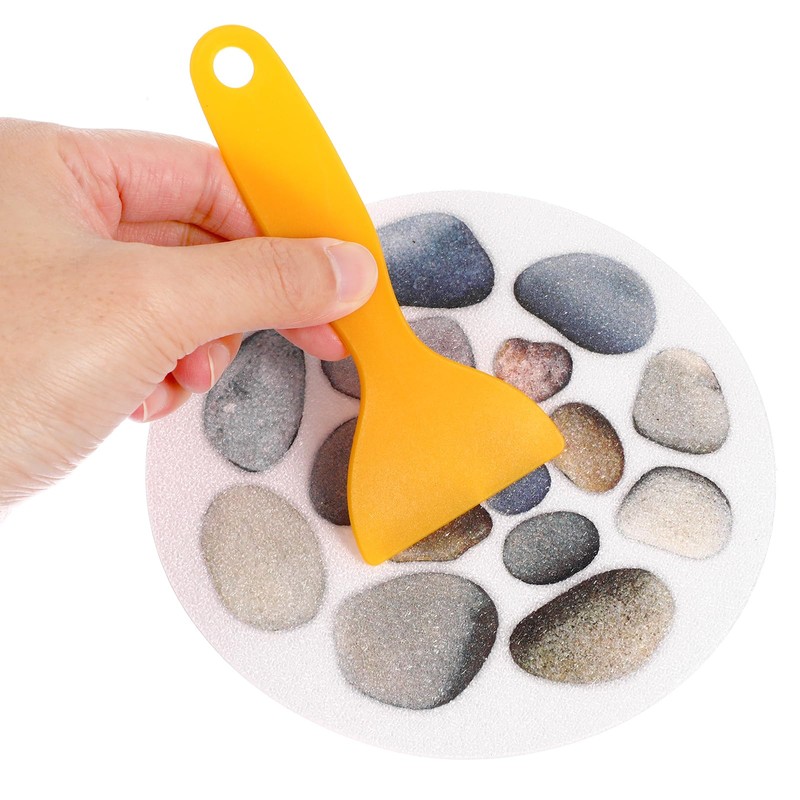 DOITOOL 8Pcs Non-Slip Bathtub Stickers Durable Sturdy Premium Stone Pattern